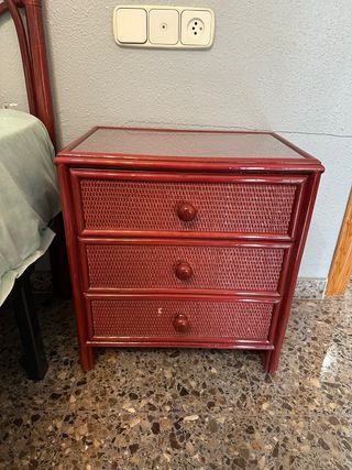 Dormitorio Matrimonio Mimbre y Madera