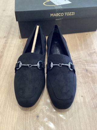 Marco Tozzi Mocasines Negros Mujer