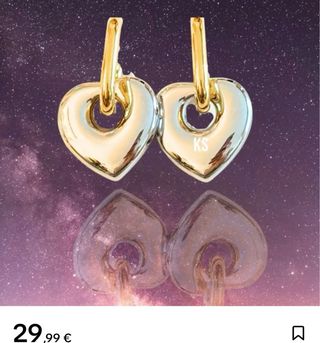 Pendientes Corazón Dorados