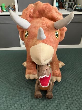 Peluche Dinosaurio Triceratops y T-Rex