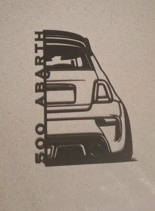 Line art  Fiat 500 Abarth