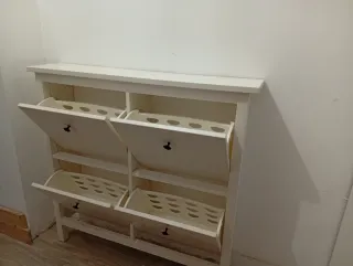 Zapatero 4 compartimentos blanco