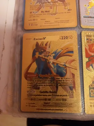 Cartas Pokémon Doradas V Jolteon V Zacian V
