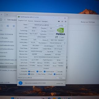 Portátil Dell i7 8650 16GB RAM 256GB SSD NVIDIA