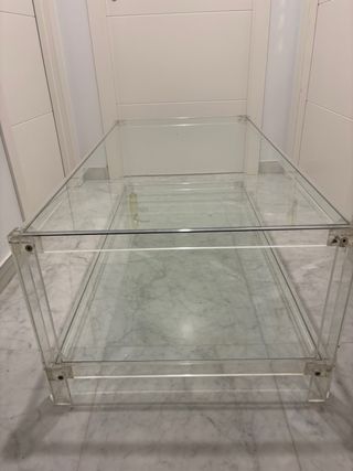 Mesa centro metacrilato transparente 110x57x3