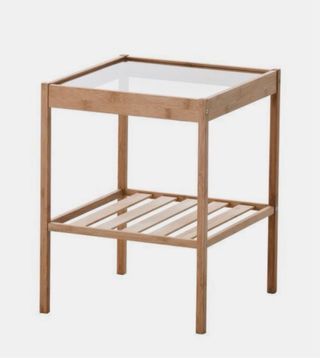 Mesitas de Noche Ikea Madera y Cristal