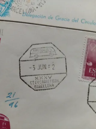 Lote 3 sobres y tarjetas filatélicas años 50