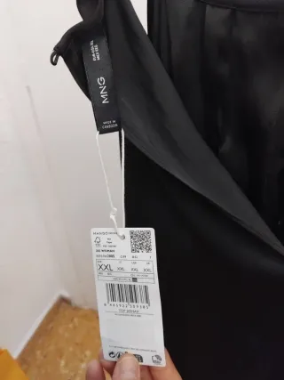 Blusa Mango Negra Talla XXL