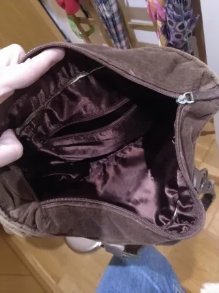 Bolso de mujer marrón y multicolor vintage