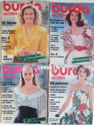 15 Revistas Burda año 1988