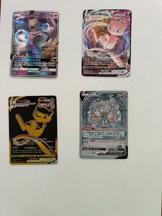 Lote Cartas Pokémon Mewtwo Mew Mew VMAX GX