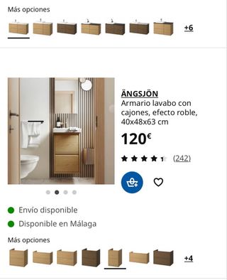 Mueble de baño Ikea madera
