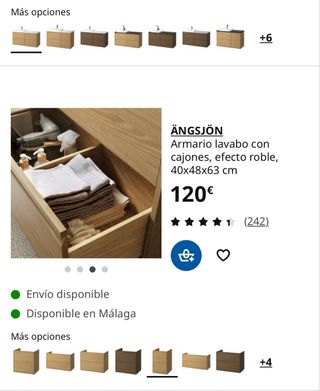 Mueble de baño Ikea madera
