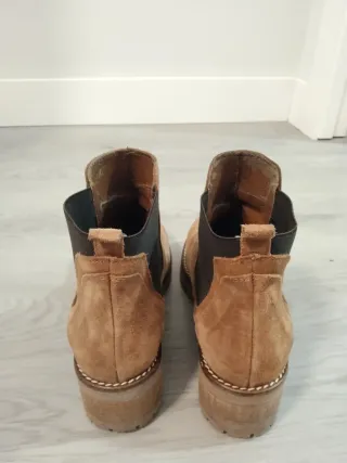 Botines Chelsea Beige/Marrón