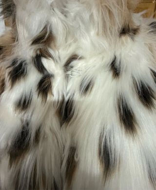 Abrigo Y2K de pelo sintético animal print XS Nuevo