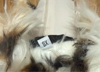 Abrigo Y2K de pelo sintético animal print XS Nuevo