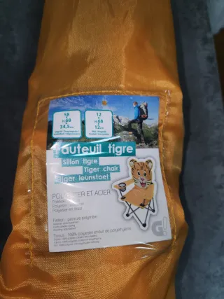 Silla Camping Infantil Diseño Tigre