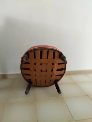 Sillón Vintage Terciopelo Rosa Artesanal