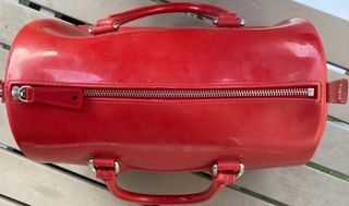 Borsa bauletto Furla rossa in gomma
