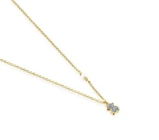 Collar Tous Oso Baño Oro y Diamantes.