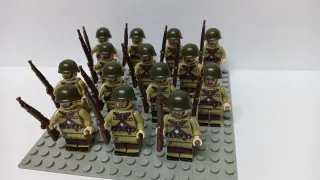 Pack 14 Soldados Soviéticos WWII compatibles Lego