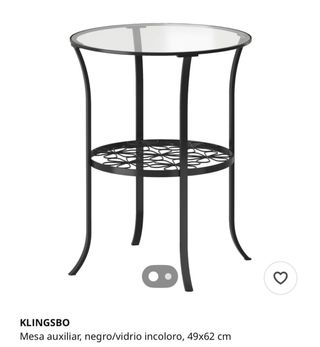 2 Mesas Auxiliares Cristal y Metal