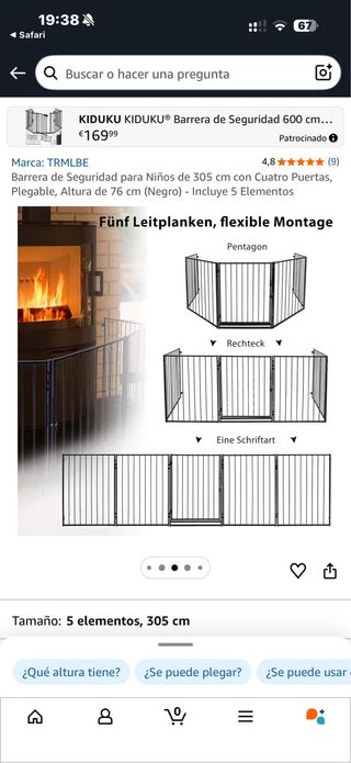 Valla de seguridad para niños