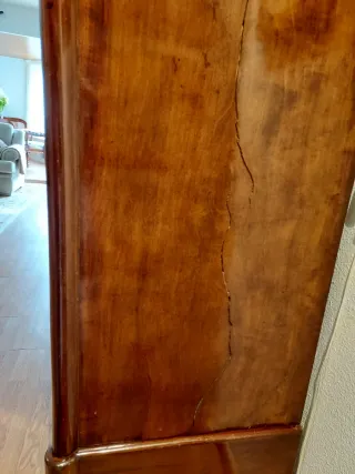 Armario Vitrina Caoba Cristal