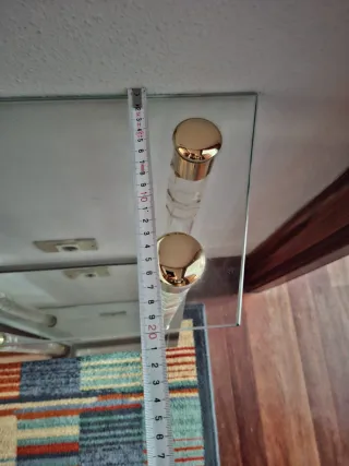 Mesa consola metacrilato y cristal