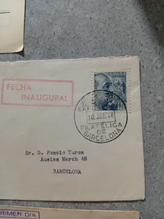 Lotto di 7 buste e cartoline filatelici anni '40