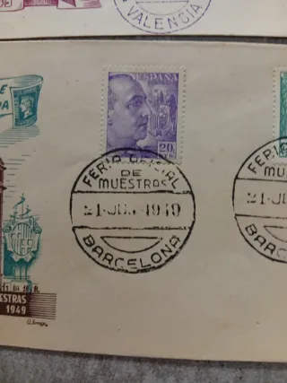 Lotto di 7 buste e cartoline filatelici anni '40