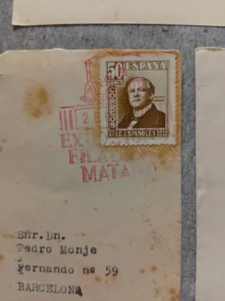 Lotto di 7 buste e cartoline filatelici anni '40