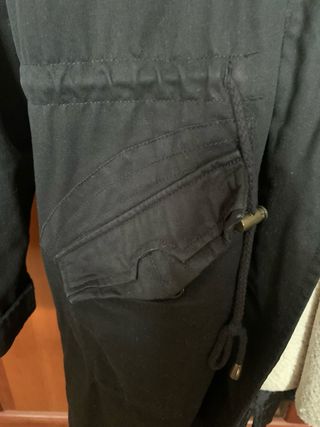 Parka negra mujer con borreguito interior