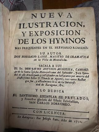 Ilustración de los Hymnos - 1752
