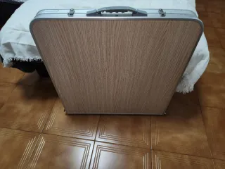 Mesa plegable camping madera y metal