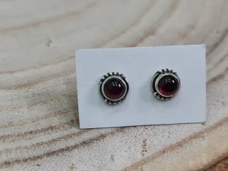 Pendientes Plata Ley Granate