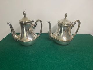 Juego té/café antiguo plateado