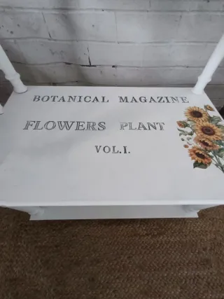 Camarera/carrito con ruedas estilo rústico