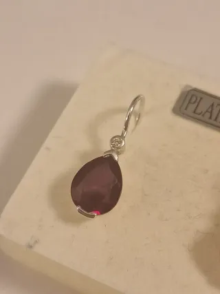 Pendientes Plata 1ª Ley con Granate Thomas Sabo