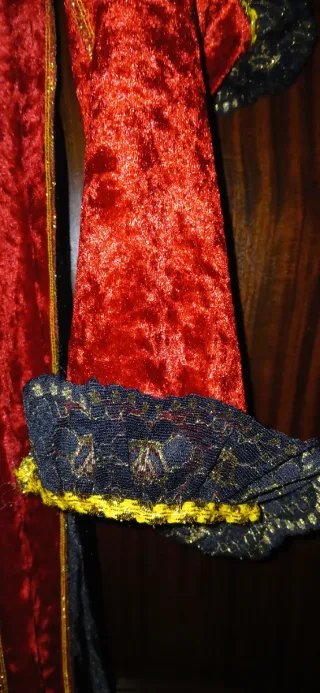 Vestito Carnevale Re/Regina Rosso Nero
