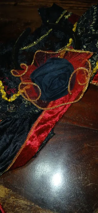 Vestito Carnevale Re/Regina Rosso Nero