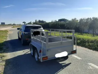 210x130 remolque con barandillas doble eje