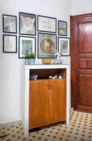 Mueble auxiliar madera maciza vintage