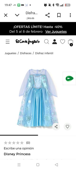 Disfraz Frozen Niña