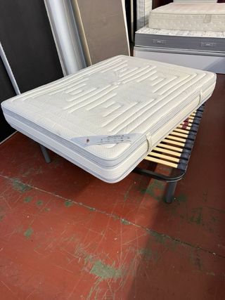 SOMIER Y COLCHON VISCO 135x180