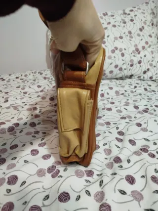 Bolso de piel cosido a mano mujer