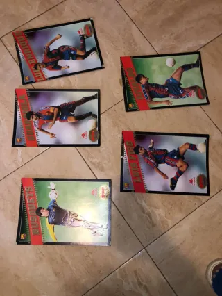 Pack Posters y un álbum casi   lleno del FC barça