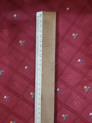 Antigua regla de madera 50 cm