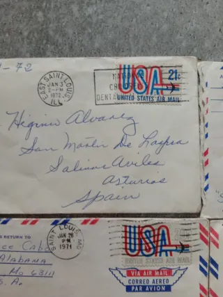 Lote 7 sobres correo Estados Unidos