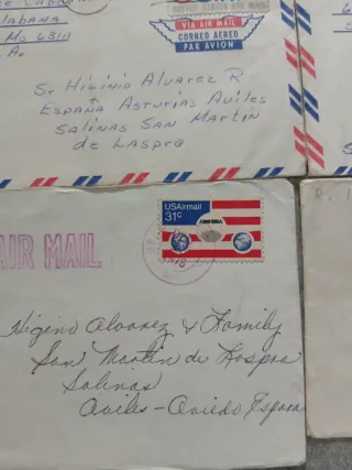 Lote 7 sobres correo Estados Unidos